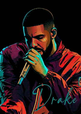 Drake Pop Art Portrait