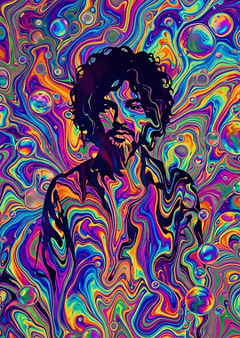 Psychedelic Portrait of a Man