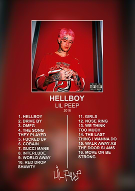 Lil Peep Hellboy Album Tracklist Poster