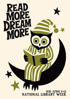 National Library Week Owl Poster