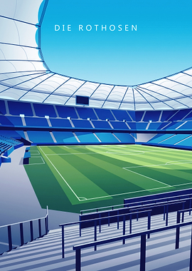 Die Rothosen Soccer Stadium Poster