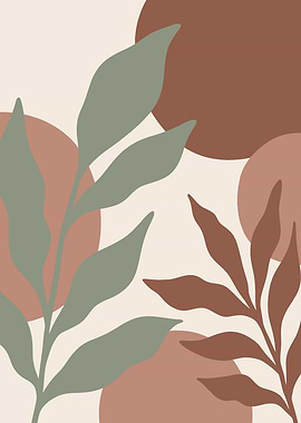 Minimalist Botanical Abstract Wall Art
