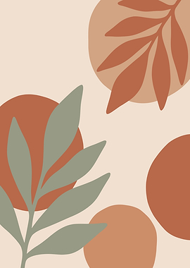 Boho Minimalist Botanical Wall Art