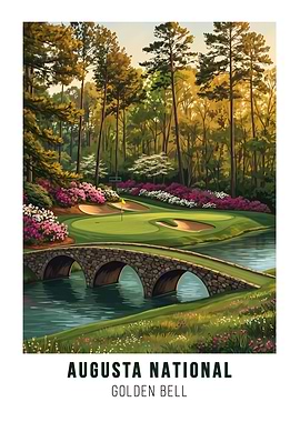 Augusta National Golden Bell Golf Poster