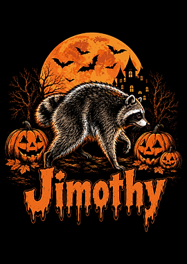 Jimothy Halloween Raccoon Graphic
