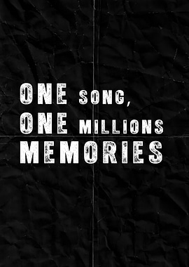 One Song One Million Memories Poster