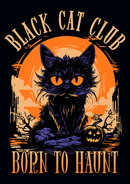 Black Cat Club Born To Haunt Halloween