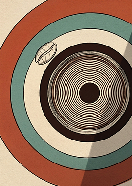 Minimalist Coffee Bean Target Art