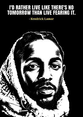 Kendrick Lamar Inspirational Quote Poster