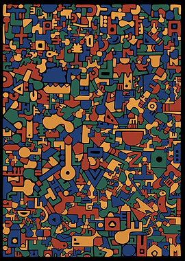 Abstract Geometric Pattern Mosaic