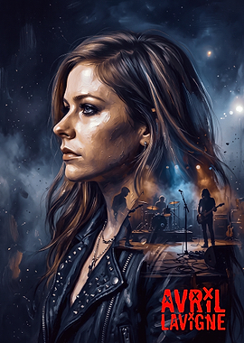 Avril Lavigne Concert Portrait Poster