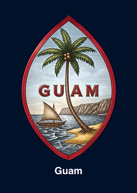 Official Seal of Guam Emblem