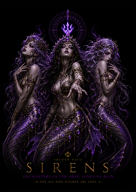 Three Enchanting Purple Sirens