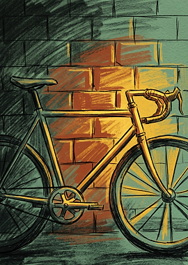 Artistic Illustration of a Road Bike