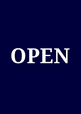 Minimalist Open Sign