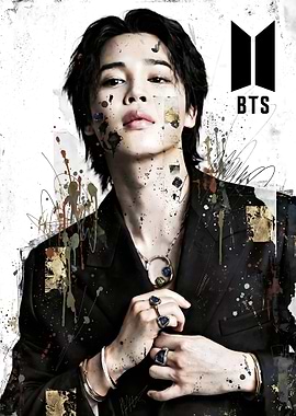 Jimin BTS Artistic Portrait Poster