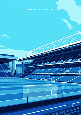 Minimalist Amex Stadium Illustration