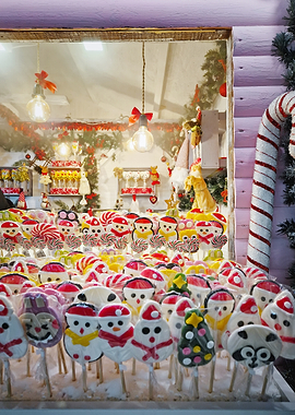 Christmas Candy Lollipops Display