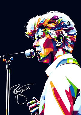 David Bowie WPAP Pop Art Portrait
