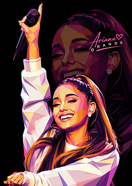Ariana Grande Pop Art Portrait