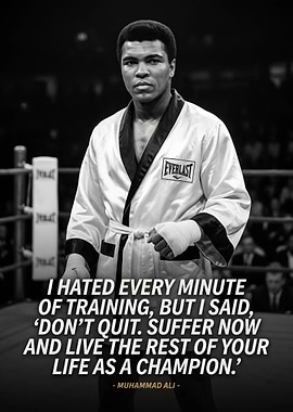 Muhammad Ali Inspirational Boxing Quote Poster