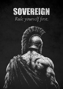 Sovereign Spartan Warrior Motivational Poster
