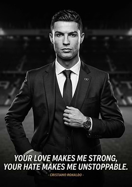 Cristiano Ronaldo Inspirational Quote Portrait