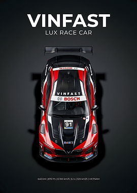 VinFast LUX Race Car Top View