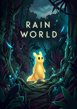 Rain World Slugcat Forest Poster