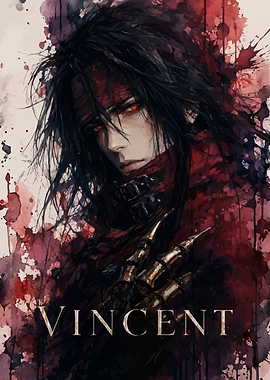 Vincent Valentine Watercolor Portrait