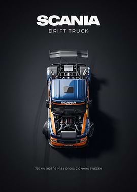 Scania Drift Truck Concept Poster