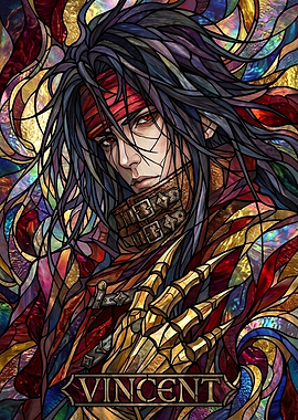 Vincent Valentine Stained Glass Portrait