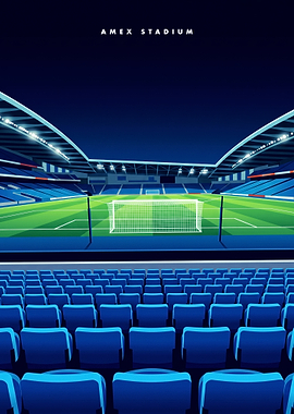 Amex Stadium Soccer Field Illustration
