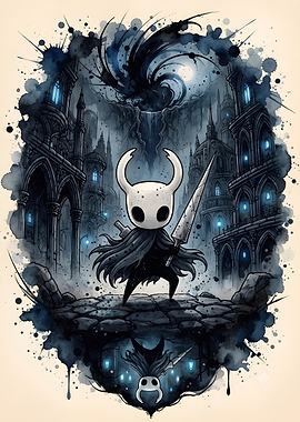 Hollow Knight Watercolor Illustration