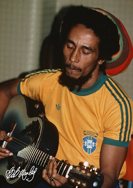 Bob Marley Playing Acoustic Guitar