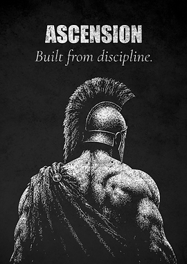 Spartan Warrior Ascension Motivational Poster