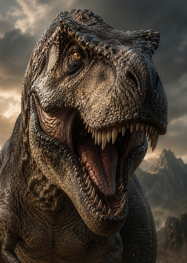 Fierce Tyrannosaurus Rex Portrait