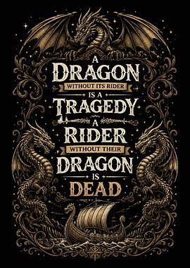 Dragon Rider Quote Fantasy Art