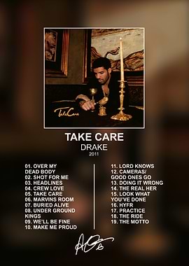 Drake Take Care Album Poster