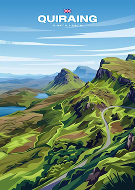 Quiraing Scotland Travel Poster
