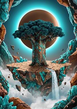 Floating Crystal Tree Island