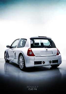 Silver Renault Clio V6 Sport