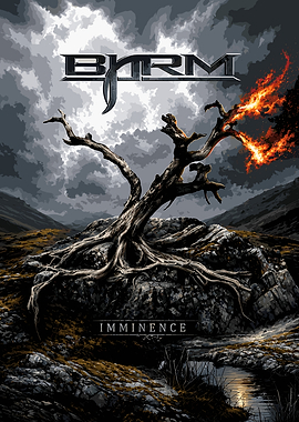 Imminence Burning Tree Metal Poster