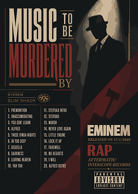 Eminem Music To Be Murdered By Poster