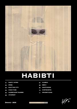 Drake Habibti Album Cover Poster