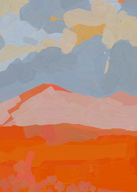 Abstract Painted Desert Landscape
