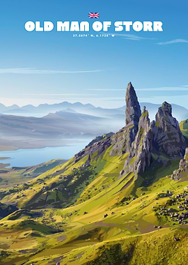Old Man of Storr Travel Poster