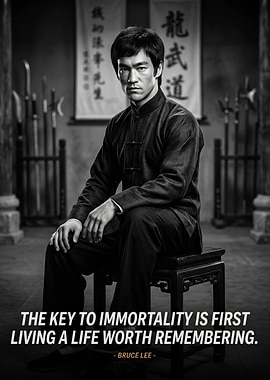 Bruce Lee Inspirational Quote Poster