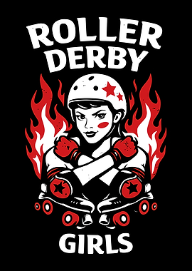 Roller Derby Girls Graphic Design