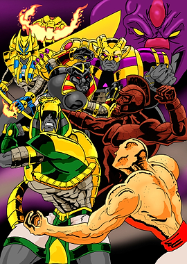 Mummies characters Action Illustration